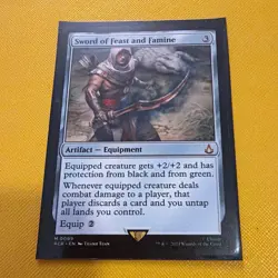 Wizards of the Coast MTG Sword of Feast and Famine 0099 Foil Ext Art Mythic EN - Image 1