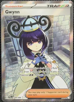 Pokemon TCG Gwynn 109/084 Pitch Black Ultra Rare Full Art Holo - Image 1