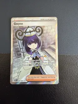 Pokemon TCG Gwynn 109/084 Pitch Black Full Art Double Rare Trainer Card - Image 1