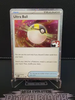 Ultra Ball 131/132 (Cosmos Holo) Prize Pack Series 9. Play! Pokemon Stamped - Image 1