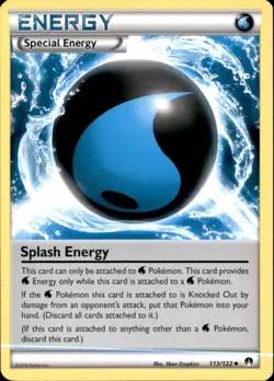 Splash Energy 113/122 Uncommon BREAKpoint Pokemon Near Mint - Image 1