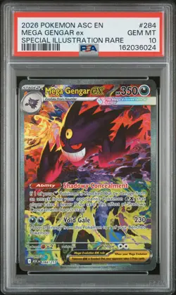 2026 POKEMON ASC EN-ASCENDED HEROES #284 MEGA GENGAR EX PSA 10 - Image 1