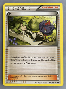 Pokemon TCG N 2016 105/124 Trainer Supporter Regular Card English NM/LP - Image 1