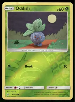 Oddish 6/214 Common Unbroken Bonds Pokemon Reverse Holo Damaged - Image 1