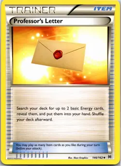 Professor's Letter 146/162 Uncommon BREAKthrough Pokemon Near Mint - Image 1