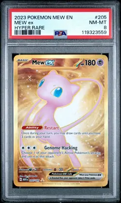 2023 Pokemon Mew En-151 #205 Mew Ex Hyper Rare PSA 8 - Image 1