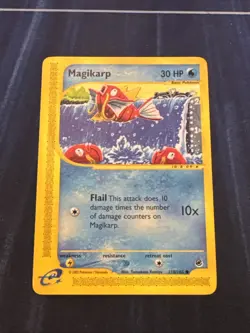 Magikarp 118/165 Common Expedition Base Set Pokemon Cards - Image 2