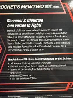 Pokemon TCG Destined Rivals Team Rocket's Mewtwo ex Box New Sealed - Image 5