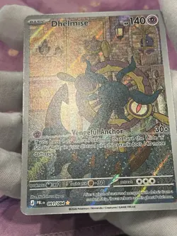 Pokemon TCG Dhelmise 091/084 Pitch Black Illustration Rare Holo Near Mint - Image 4