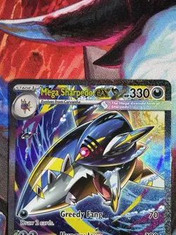 Pokemon TCG Mega Sharpedo ex Me02: Phantasmal Flames SIR Holo 330 HP 127/094 - Image 2