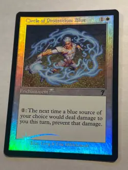 MTG - Circle of Protection: Blue - 7th Edition - Foil - LP - Magic the Gathering - Image 1