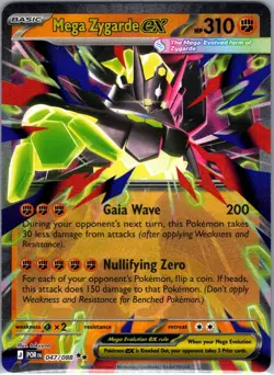 Mega Zygarde ex 047/088 Double Rare Perfect Order Pokemon Holo Near Mint - Image 1