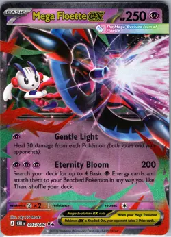 Mega Floette ex 035/086 Double Rare Chaos Rising Pokemon Holo Near Mint - Image 1