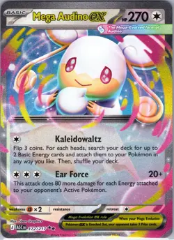 Mega Audino ex 172/217 Double Rare Ascended Heroes Pokemon Holo Near Mint - Image 1