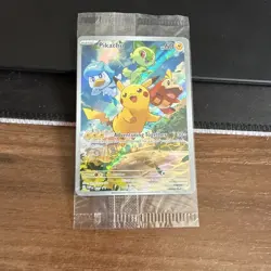 Pokemon Pikachu SVP 027 Scarlet & Violet Holographic Black Star Promo Sealed! - Image 1