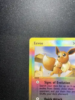 EEVEE 63/100 COMMON SANDSTORM POKEMON REVERSE HOLO LIGHTLY PLAYED - Image 2
