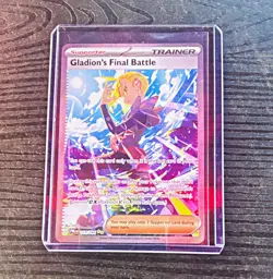 Pokemon TCG Gladion's Final Battle 118/084 Hidden Fates Full Art Holo UR Eng - Image 1