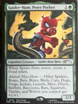 MTG Spider-Ham, Peter Porker marvel play promo alternate art - Image 1