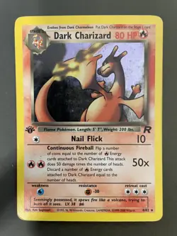 Pokemon TCG Dark Charizard 4/82 Team Rocket Holo Rare 1st Edition - Image 1