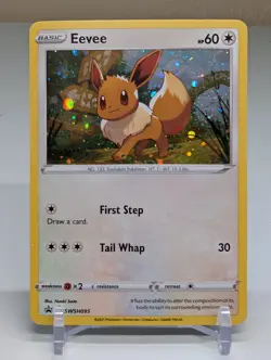 Eevee SWSH095 Cosmo Holo Rare Pokemon Promo NM - Image 1