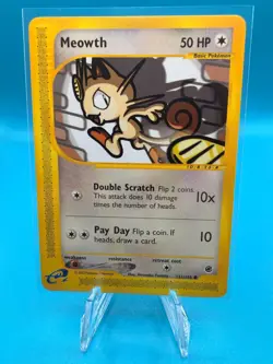 Meowth 121/165 Common Expedition Base Set Pokemon Near Mint - Image 1