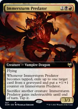 MTG Immersturm Predator - Foil - Extended Art, Kaldheim, Lightly Played, English - Image 1