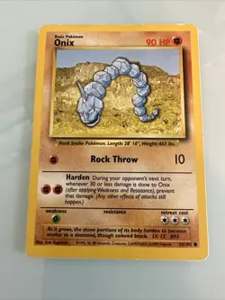 Pokemon TCG Onix Base Set 56/102 Regular Common. NM LP - Image 1