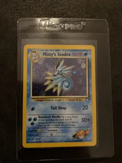 Pokemon TCG Misty's Seadra Gym Heroes 9/132 Holo Unlimited Holo Rare - Image 1