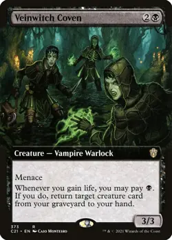 1x - Veinwitch Coven - extended art - Commander 2021 - NM MTG - Image 1