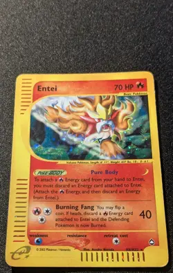 Pokemon AQUAPOLIS - #H8/H32 Entei - Holo - ENG - Moderately Played - Image 4