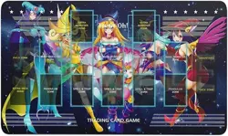 AART TM Yugioh TCG Dark Magician Girls Template Zone Playmat ~ 23.25" x 13.5" - Image 1