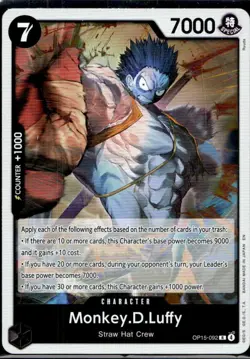 Monkey.D.Luffy OP15-092 Rare Adventure on Kami's Island One Piece Foil Near Mint - Image 1