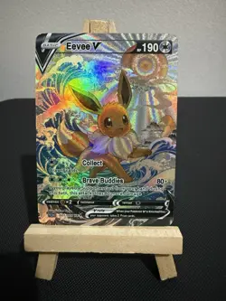 Eevee V Pokemon Card TCG DISPLAY ART CARD - Image 1