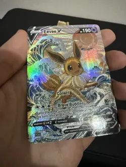 Eevee V Pokemon Card TCG DISPLAY ART CARD - Image 2