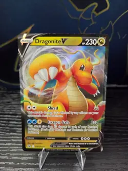 Pokemon Card Dragonite V SWSH154 Black Star Promo Holo Rare Near Mint - Image 1