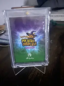 Pokemon Pikachu Cosplay Card. Mario Purple Holo - Image 3