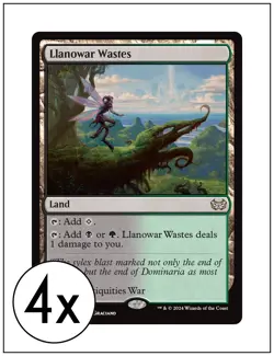 4x Llanowar Wastes, Duskmourn Commander, Magic MTG NM - Image 1