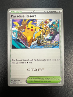 Pokemon Paradise Resort SVP 150 World Championships 2024 STAFF Promo NM!! - Image 1