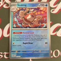 Pokemon TCG Seaking Pokeball Reverse Holo Prismatic Evolutions 021/131 Mint - Image 2