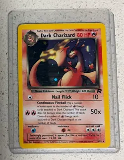 Pokemon TCG - Dark Charizard 4/82 Holo Rare - Team Rocket Unlimited - (LP-) - Image 1