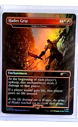 2025 Magic The Gathering SLD Secret Lair Drop God of War Foil #2210 Hades Grip - Image 1