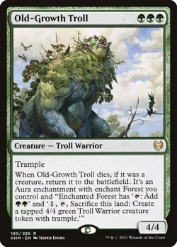 MTG Old-Growth Troll Kaldheim #185 Rare Magic The Gathering - Image 1