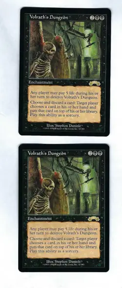 2x Volrath's Dungeon - Exodus - Magic The Gathering NM/M (Never Played) - Image 1