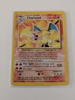 Charizard 4/102 Base Set Holo Rare - Pokemon Card TCG - DMG - Image 1