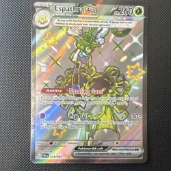 Pokemon Espathra ex 214/091 SV Paldean Fates 2024 Stage 1 260 HP SIR Holo - Image 1