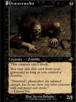 MTG: Innistrad Remastered #380 Gravecrawler (Retro Frame) - Image 1