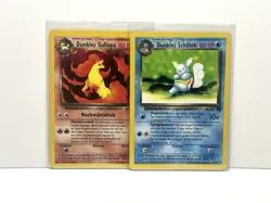 Pokemon TCG Dark Wartortle 46/82 (LP) and Dark Rapidash 44/82 (MP) German Unlim - Image 1