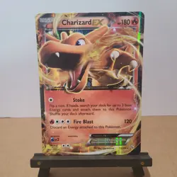 Pokemon Jumbo Charizard Basic EX 11/106 & Stage 2 GX SM195 Foil - Image 2