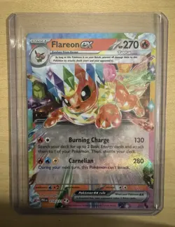 Flareon ex 014/131 Pokemon Prismatic Evolutions Full Art Holo Double Rare EN - Image 1