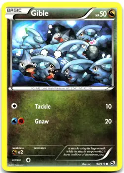 Gible 94/113 Common Legendary Treasures Pokemon Near Mint - Image 1